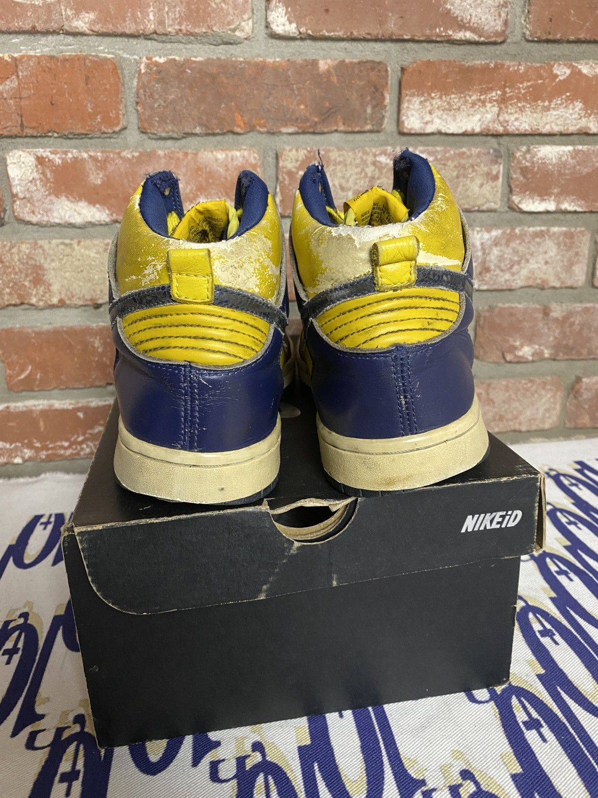 Nike 1998 Nike Dunk High Michigan - Size 9.5 Size US 9.5 / EU 42-43 - 4 Thumbnail