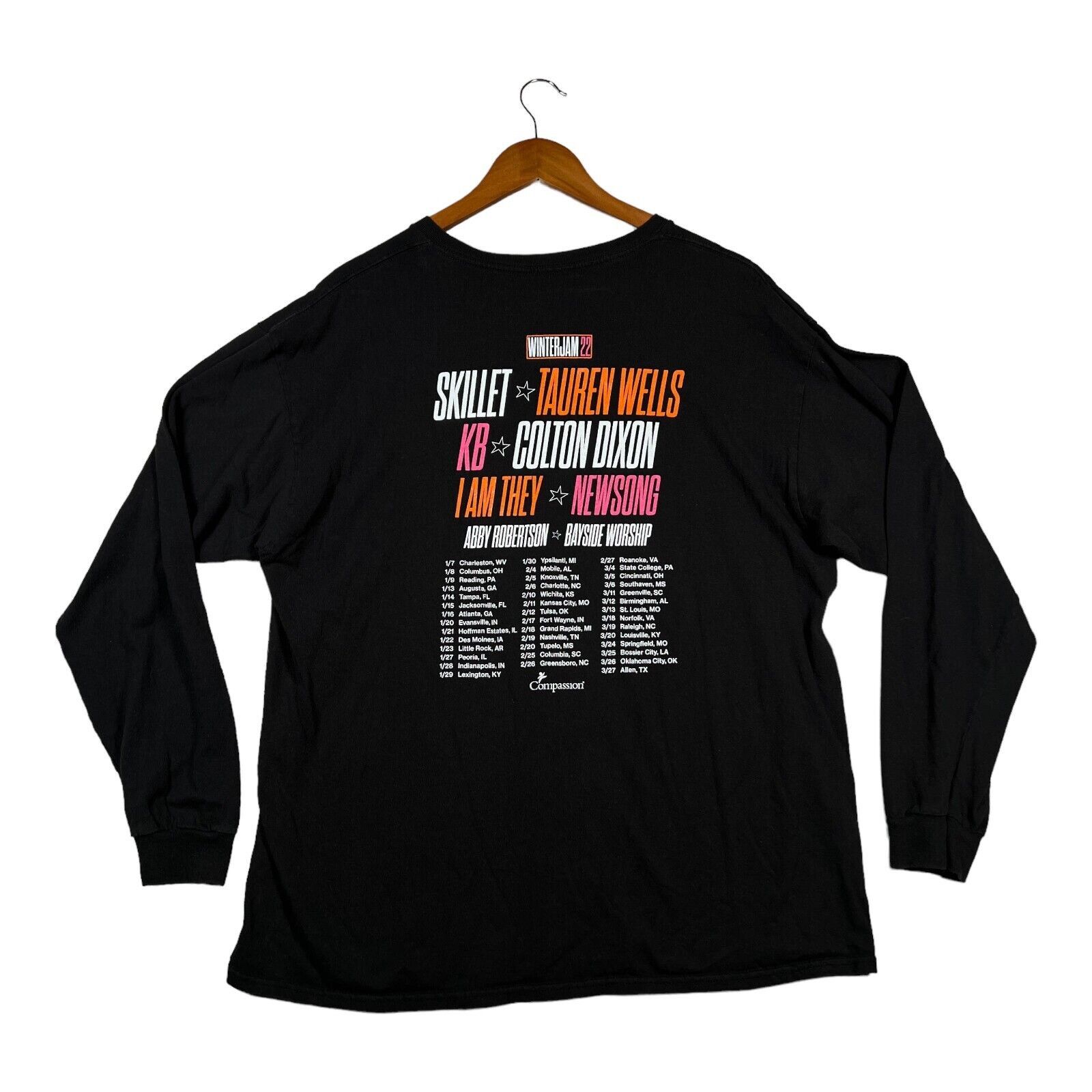 Delta Delta Black Winter Jam 22 Festival Music Concert L/S T-Shirt Size US XL / EU 56 / 4 - 2 Thumbnail