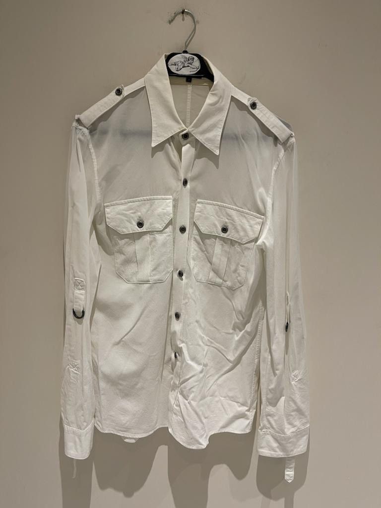 Attachment White Military Shirt