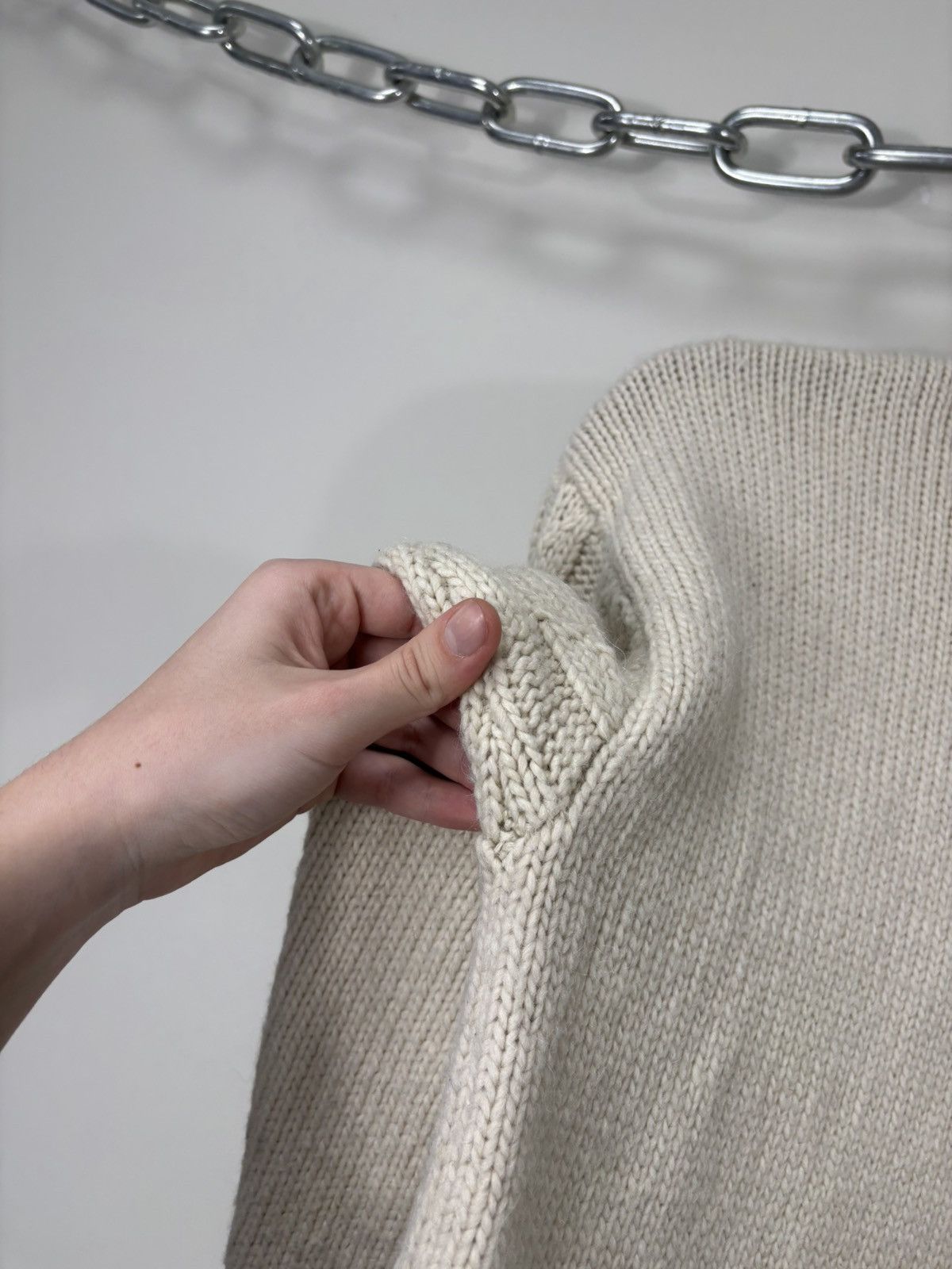 Uniqlo Uniqlo x JW Anderson Women’s Mock Neck Cream Knit Sweater Size XS / US 0-2 / IT 36-38 - 19 Thumbnail