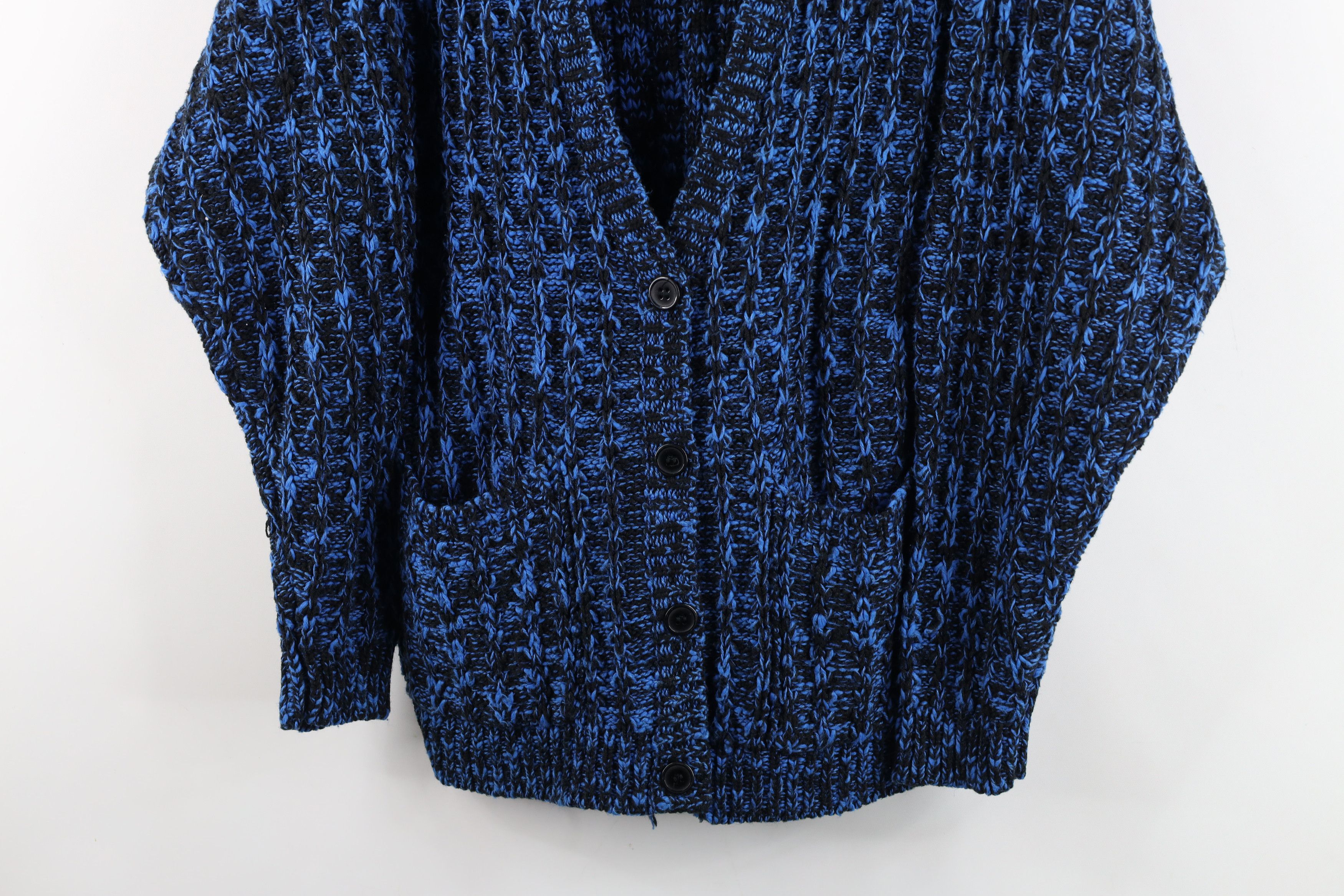 Vintage Vintage 90s Streetwear Chunky Ribbed Knit Cardigan Sweater Size L / US 10 / IT 46 - 3 Thumbnail