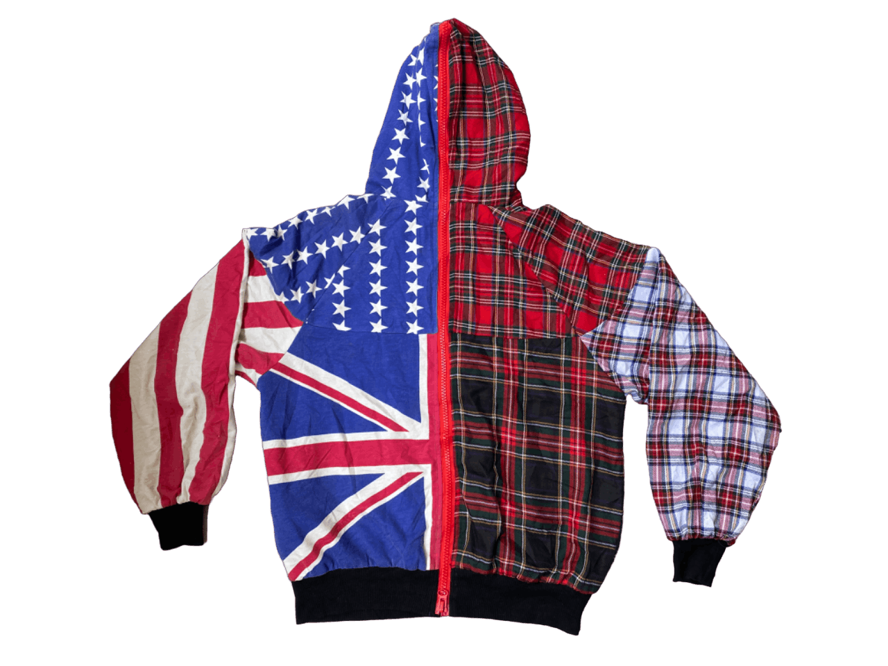 Japanese Brand Punk Great Britain Usa 2 Way Zipper Hoodie Size US L / EU 52-54 / 3 - 2 Thumbnail