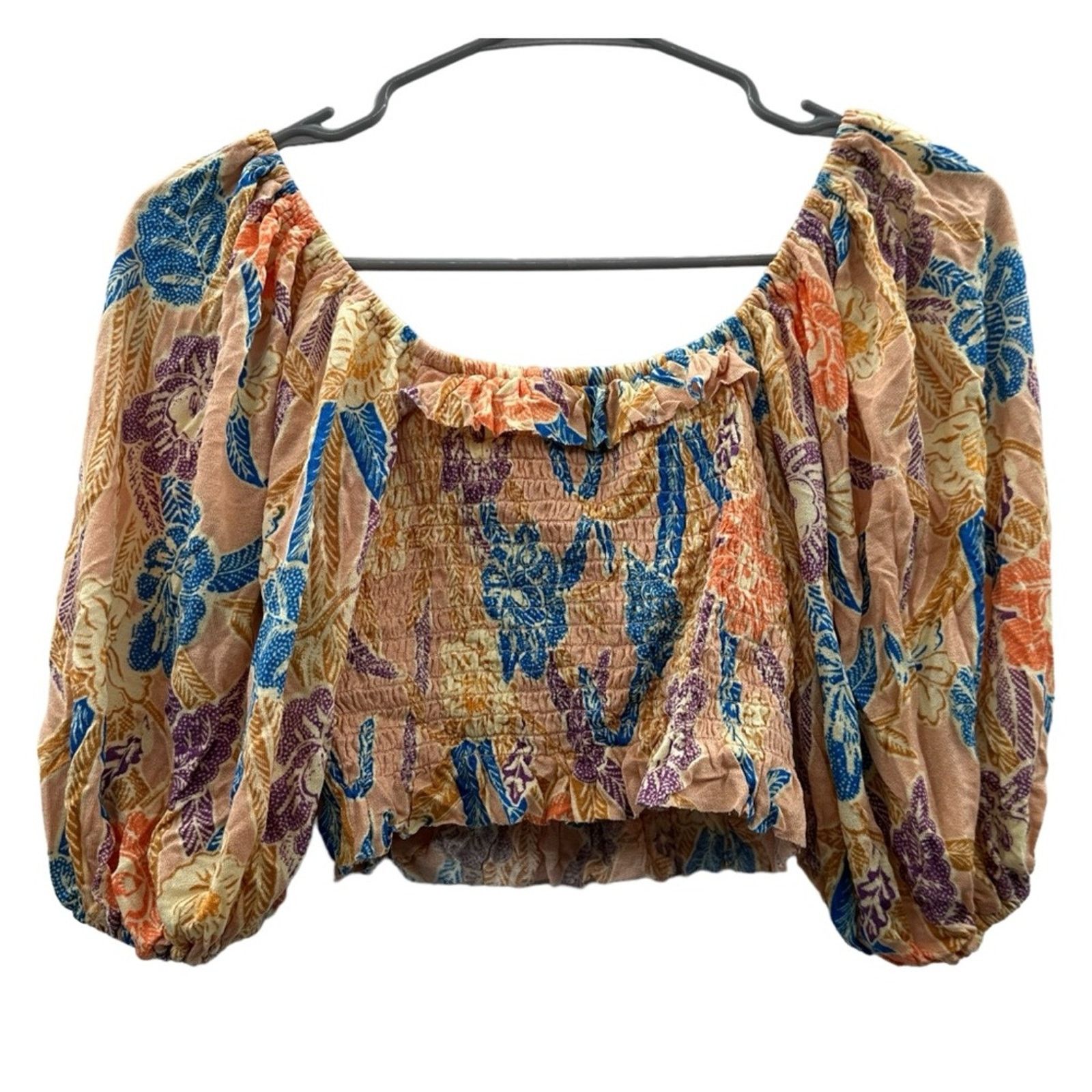Urban Outfitters Urban Outfitters Tropical Floral Print Cropped Top Size S Size S / US 4 / IT 40 - 2 Thumbnail