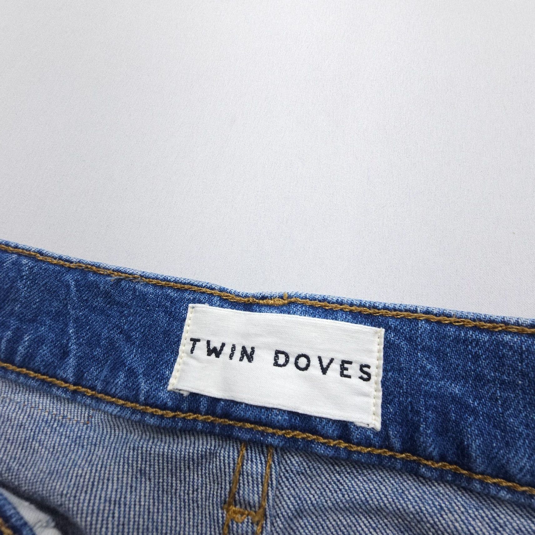Twin Doves High Rise Ankle Jeans Women Size 24 Blue Stretch Denim USA