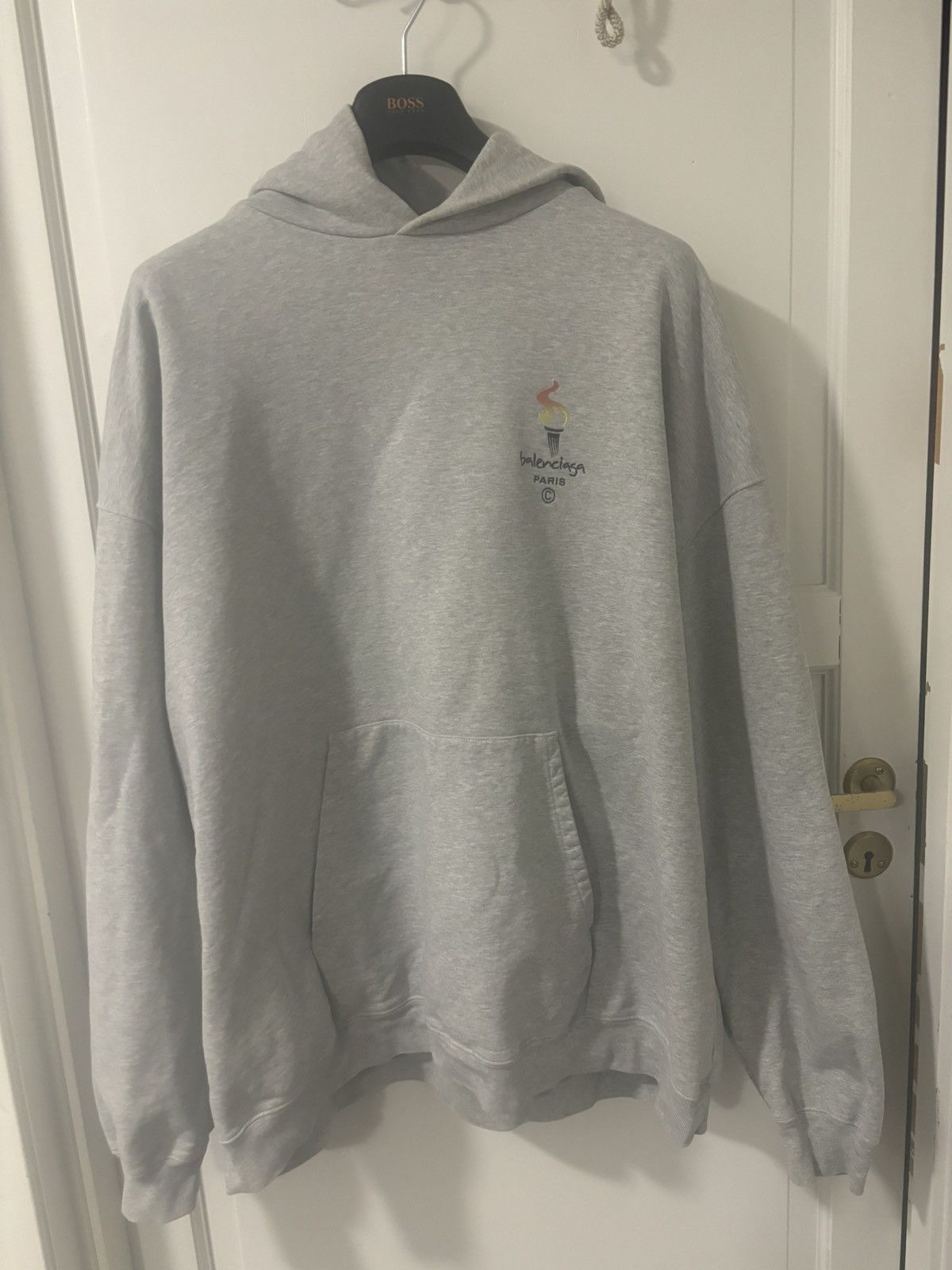 Balenciaga balenciaga olympic hoodie grey🌟 Size US L / EU 52-54 / 3 - 3 Thumbnail