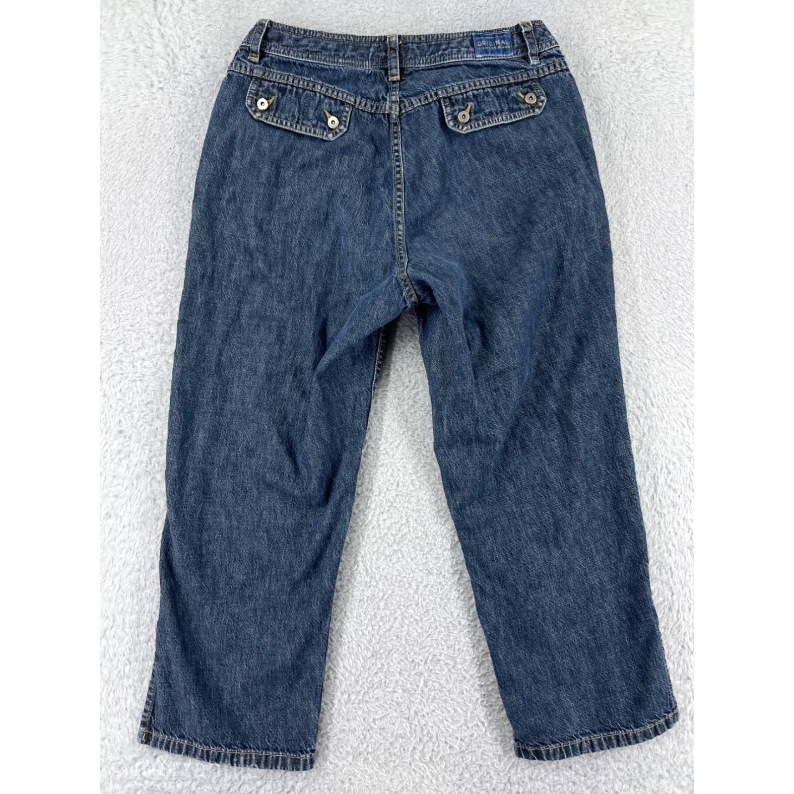 Liz Claiborne Liz Claiborne Jeans Womens 8 Blue Denim Straight Tabitha Capri 100% Cotton Size 30" / US 8 / IT 44 - 2 Thumbnail