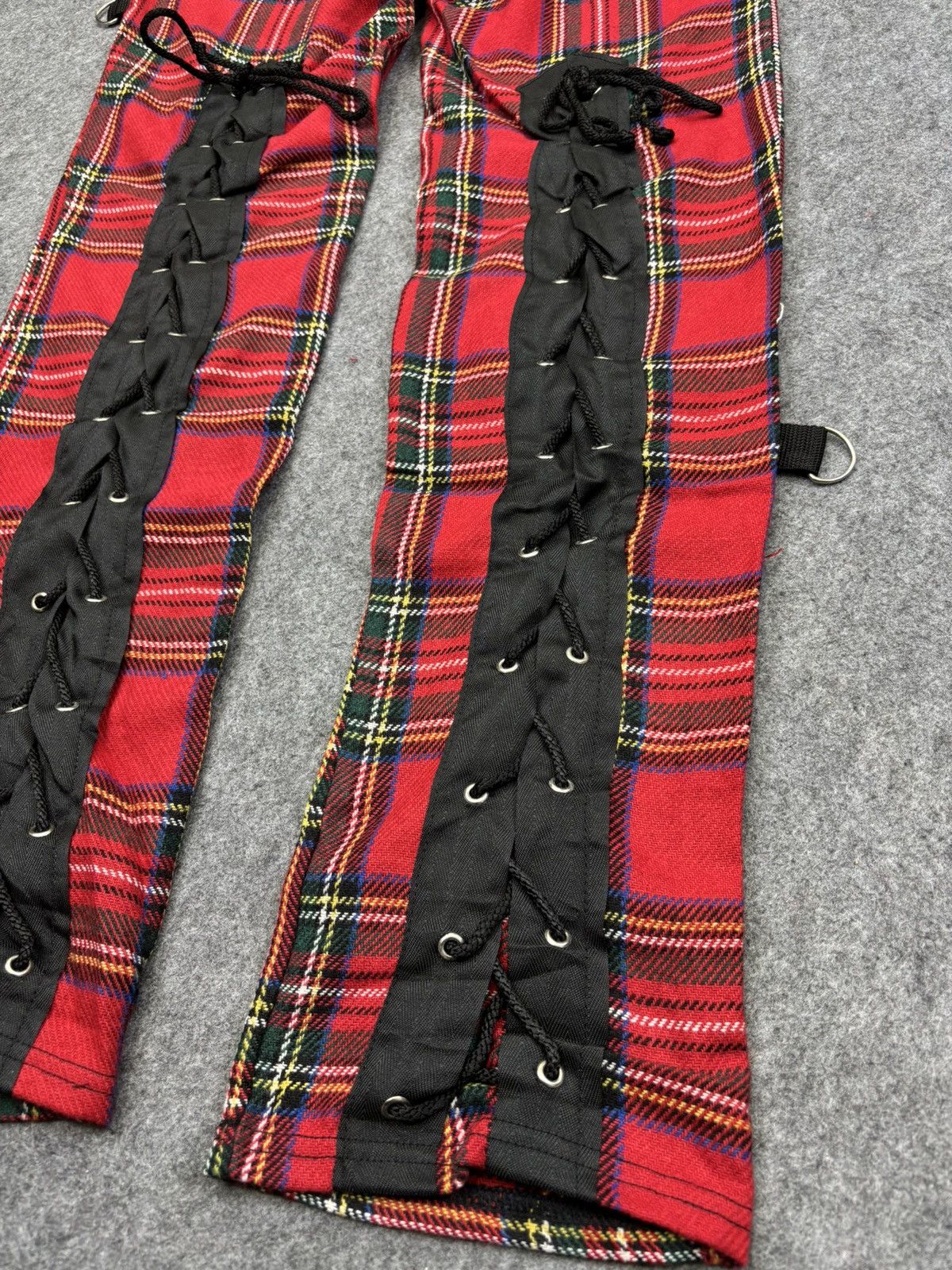 Seditionaries 💥Seditionaries💥Tiger Punk Lace Up Tartan Pant F764 Size US 30 / EU 46 - 3 Thumbnail