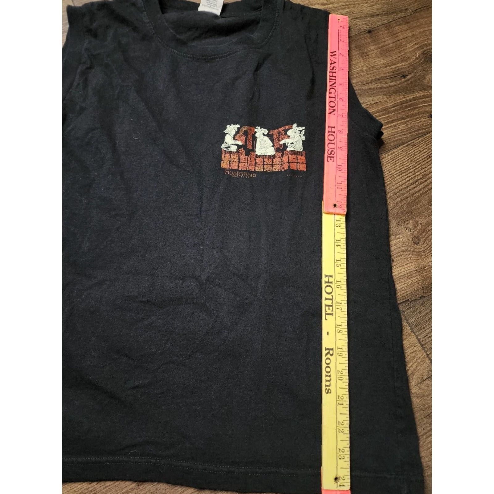 Vintage VINTAGE El Quatzel Mens T-Shirt Tank Top Aztec Double-Sided Black L Crew Neck Sleeveless Guatemala Los Mayas Souvenir Shirt Mens Size US L / EU 52-54 / 3 - 2 Thumbnail