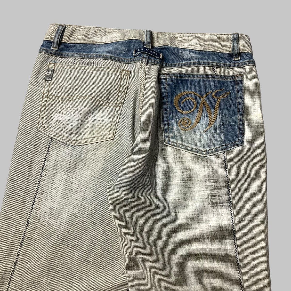 Japanese Brand × Vintage NIX Two Tone Unique Jeans Size US 30 / EU 46 - 4 Thumbnail