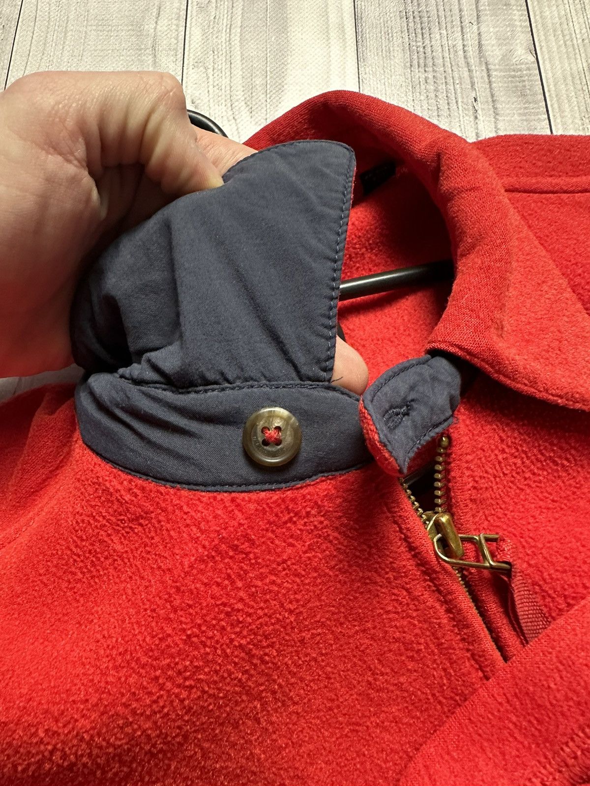 Vintage Vintage polo Ralph Lauren fleece jacket red rare size L Size US L / EU 52-54 / 3 - 13 Thumbnail