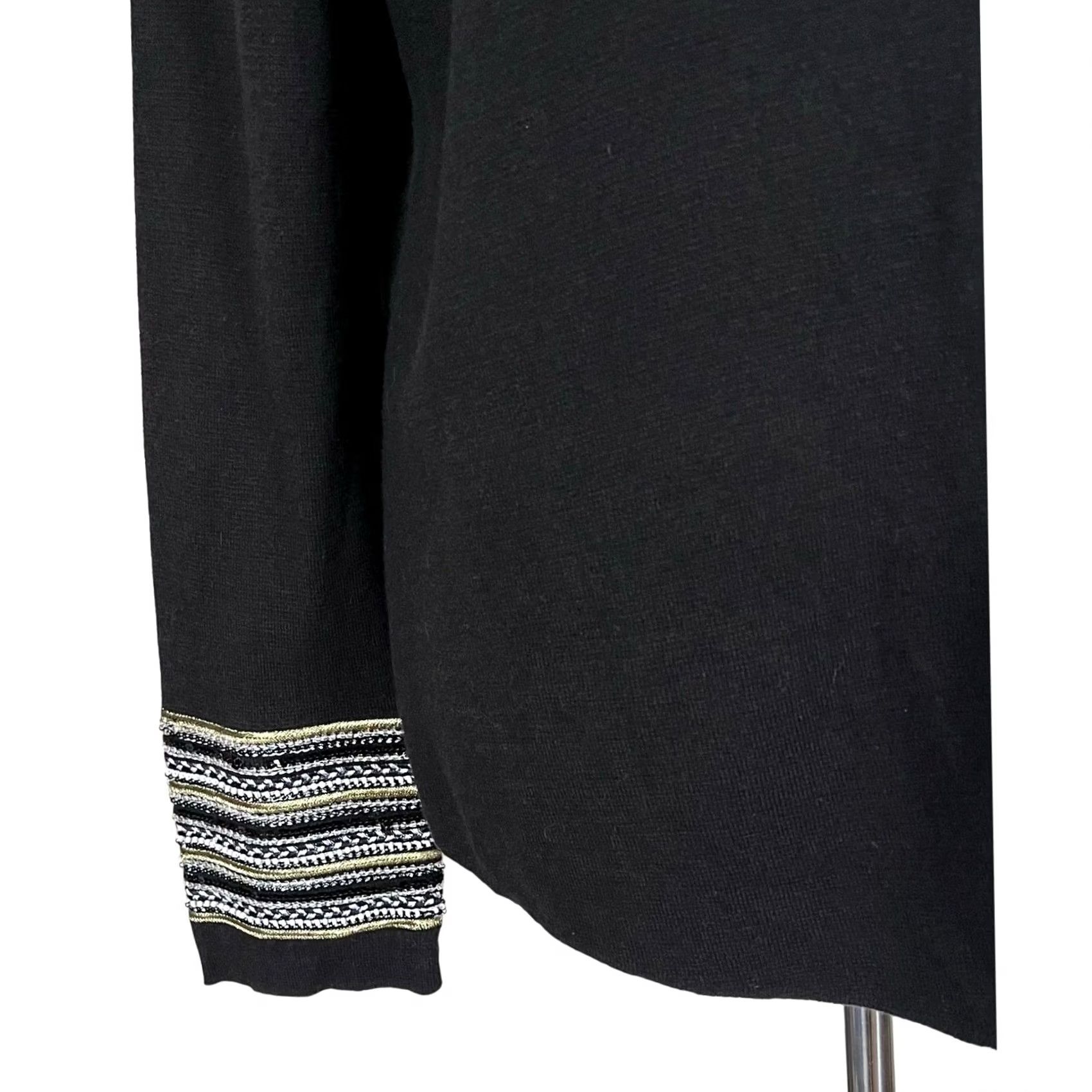 Vintage Chico’s Beaded Black Cardigan Sweater Jacket Cotton Blend Heidi Women’s XL Cardigan Beaded Black Womens XL Size XL / US 12-14 / IT 48-50 - 5 Thumbnail