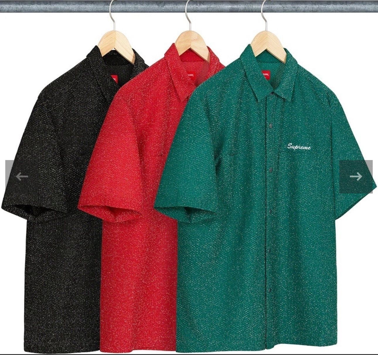 Supreme Supreme Lurex FW 22 S/S Shirt Green Size US XL / EU 56 / 4 - 3 Thumbnail