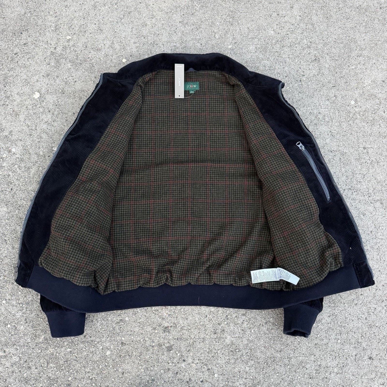 J.Crew × Vintage Vintage 90s J Crew Blue Plaid Wool Lined Corduroy Jacket Size US L / EU 52-54 / 3 - 2 Thumbnail