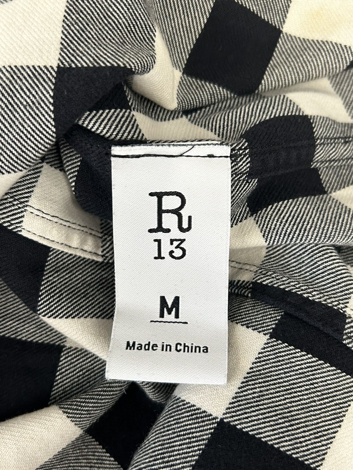 R13 Distressed Oversized Plaid flannel Size US M / EU 48-50 / 2 - 7 Thumbnail