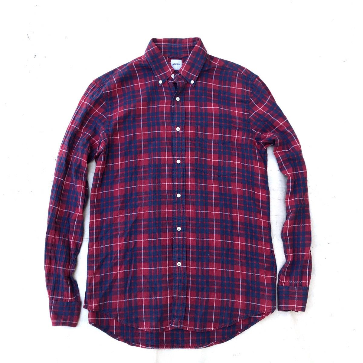 Aspesi × Flannel × Vintage Vintage aspesi alberto Aspesi Italy flannel Madrass Shirt Size US S / EU 44-46 / 1 - 3 Thumbnail