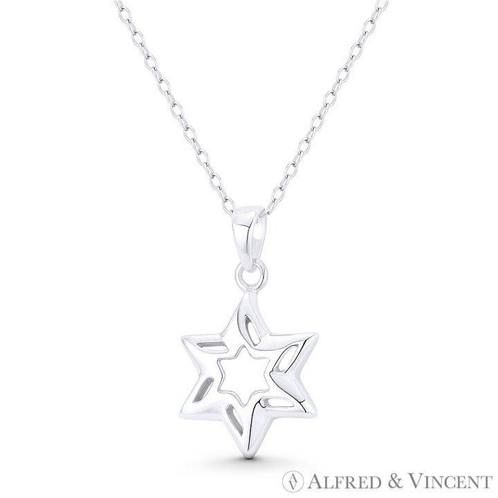 Other Star of David / Jewish Magen Pendant in .925 Sterling Silver Size ONE SIZE - 1 Preview