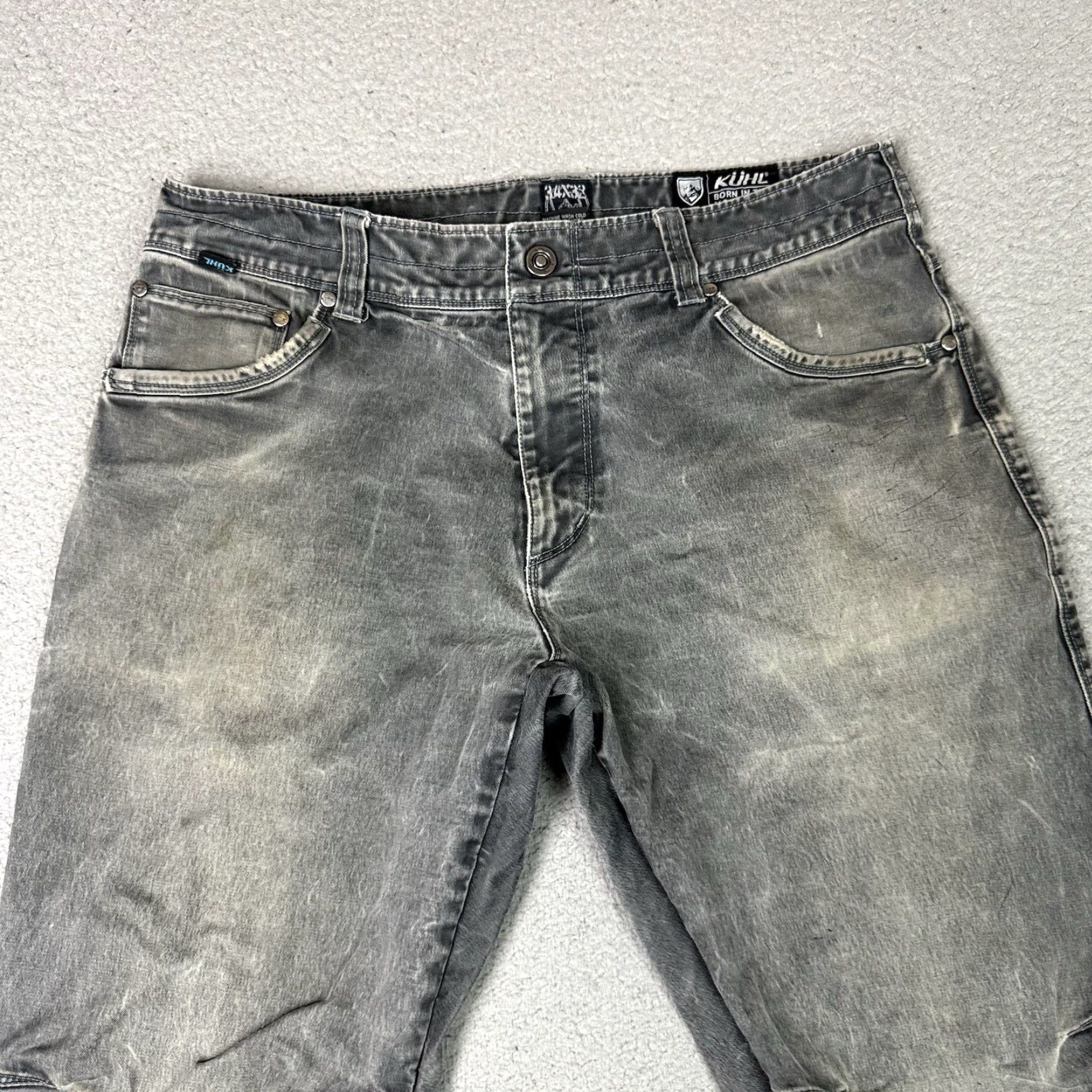 Vintage Kuhl Rydr Pants Mens 34x32 Gray Vintage Patina Dye Hiking Outdoors Distressed Size US 34 / EU 50 - 3 Thumbnail