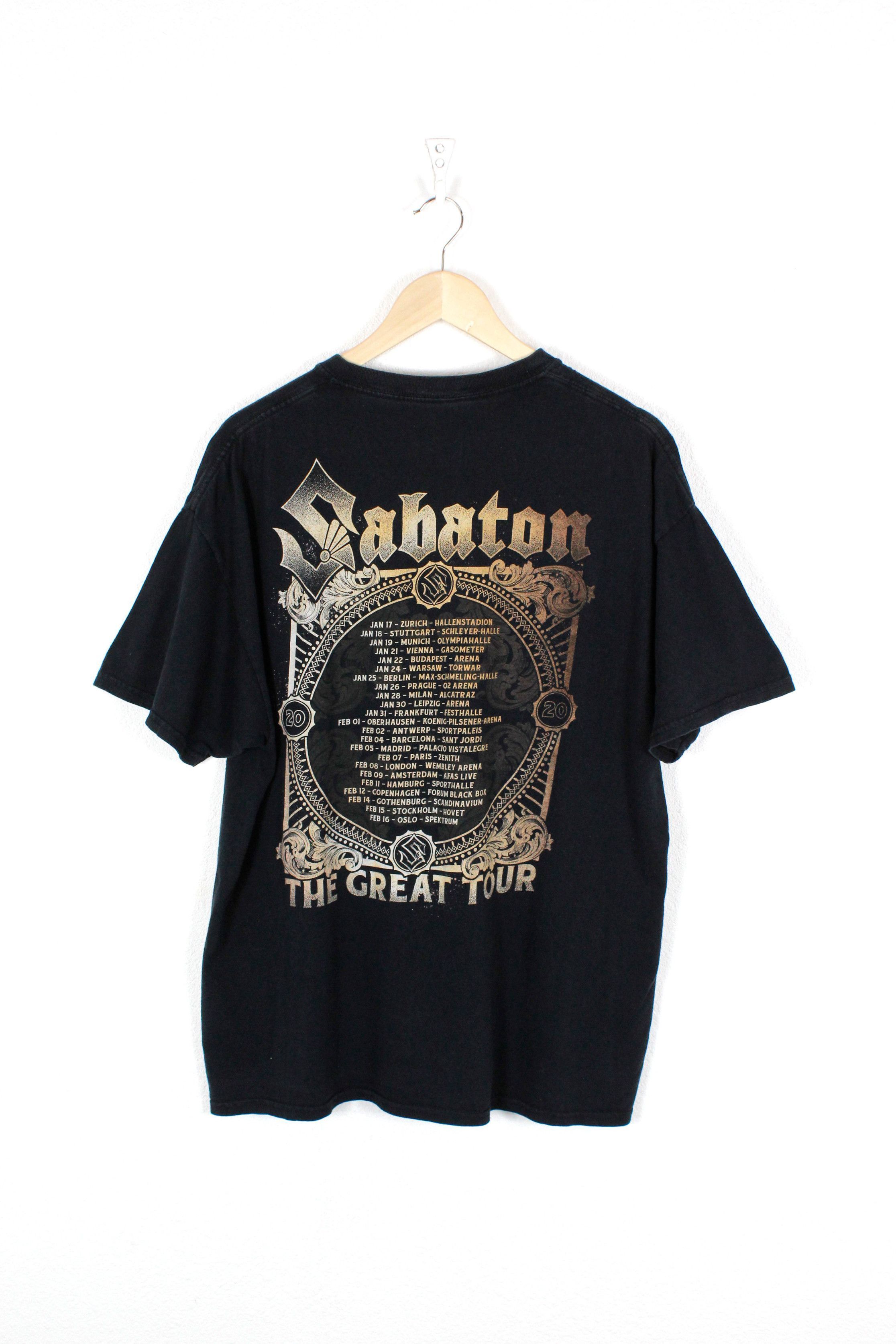 Band Tees × Vintage Sabaton The Great Tour T-shirt Big Logo Y2K Rock Size US XL / EU 56 / 4 - 4 Thumbnail