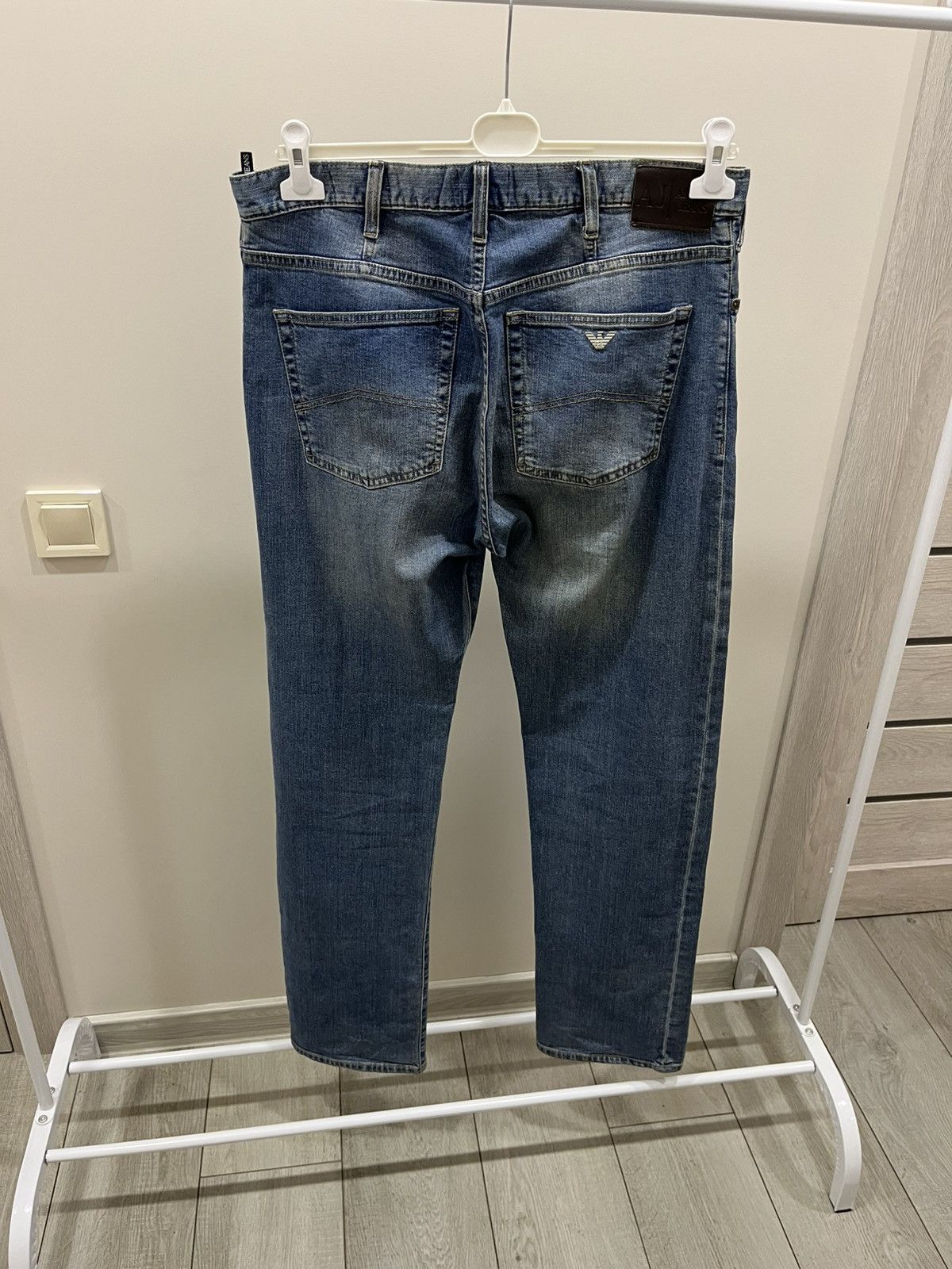 Armani Vintage ARMANI JEANS Wide Leg Baggy Distressed Washed Pants Size US 33 - 5 Thumbnail