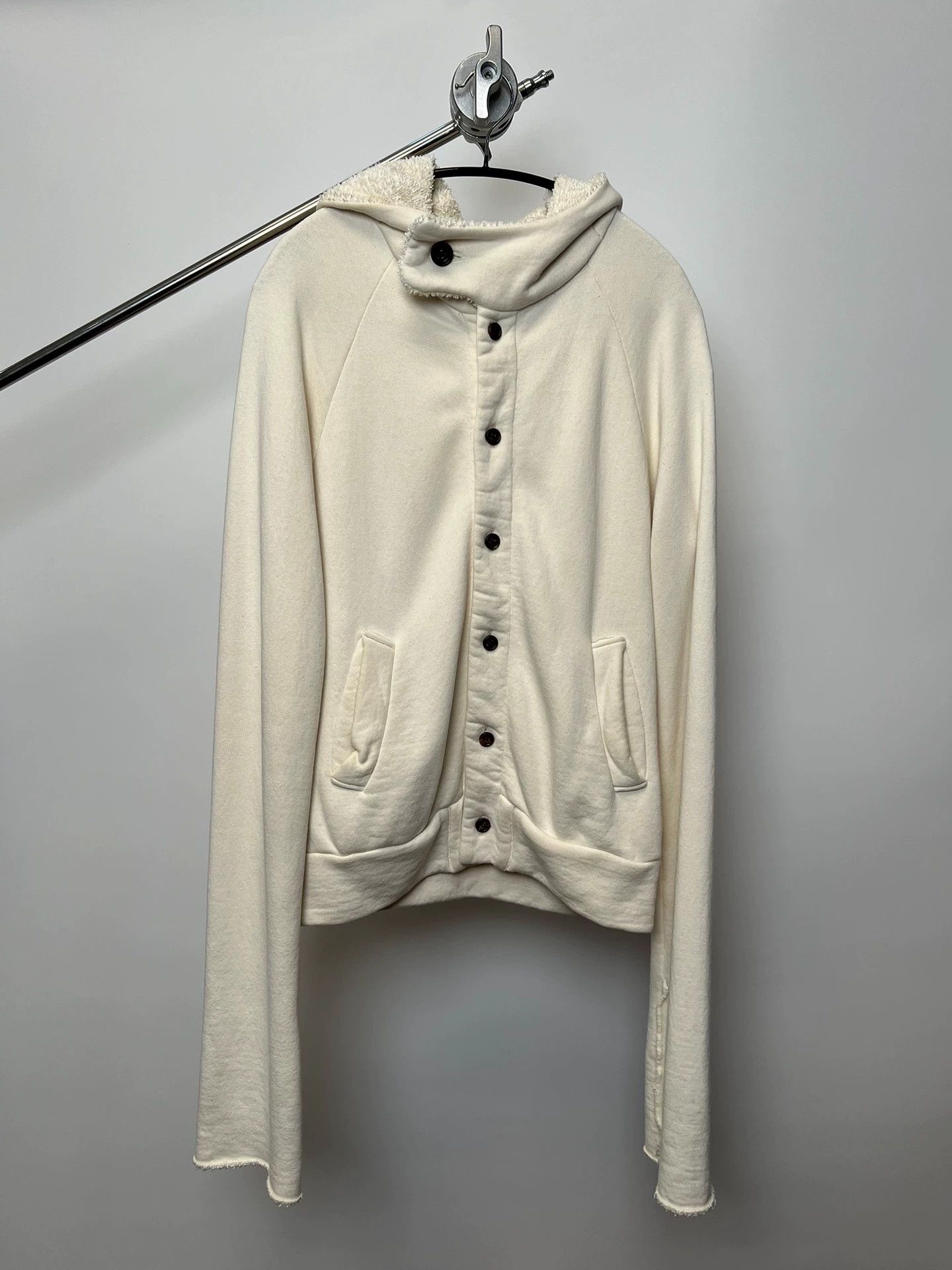 Yohji Yamamoto Yohji Yamamoto white fleece stand collar sweatshirt Size XS / US 0-2 / IT 36-38 - 5 Thumbnail