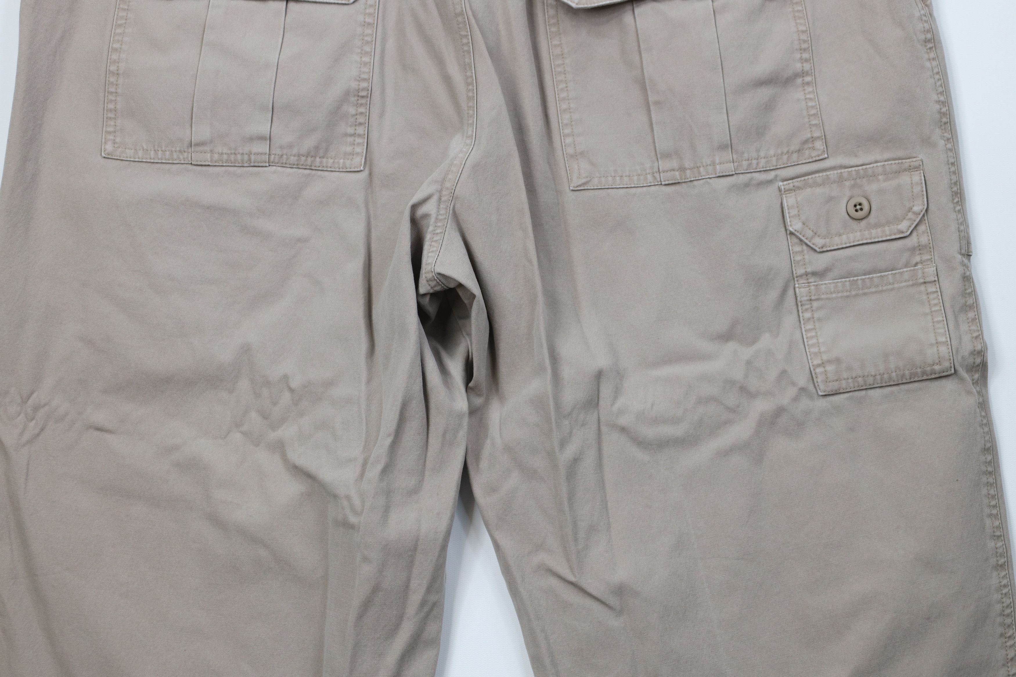 Cabelas Vintage Y2K Cabelas Relaxed Fit Wide Leg Cargo Pants Beige Size US 44 / EU 60 - 10 Thumbnail
