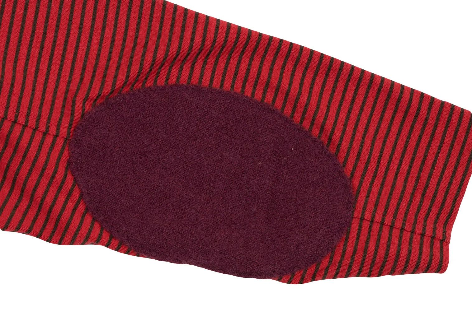 Junya Watanabe Elbow Patch Stripe Polo Shirt in Red and Black, Size S Size US S / EU 44-46 / 1 - 12 Thumbnail