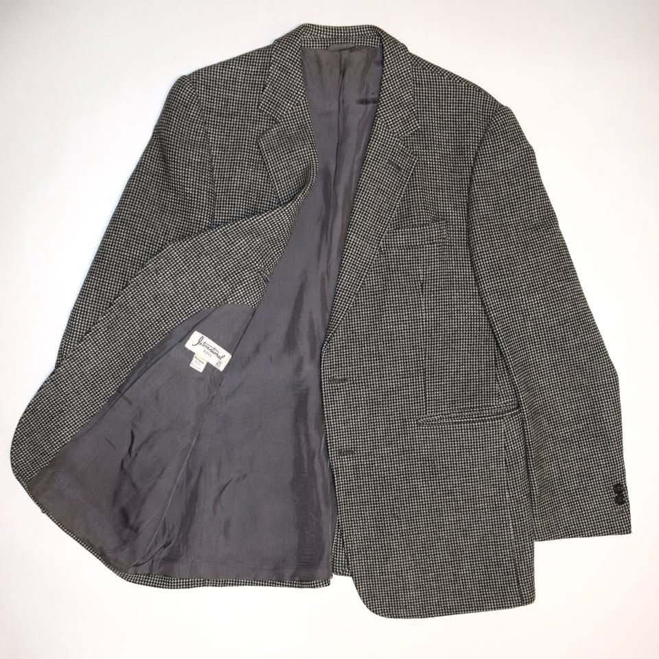 Designer × Vintage Vintage Tweed Mens Blazer Jacket - Medium (42R) Size 42R - 2 Thumbnail