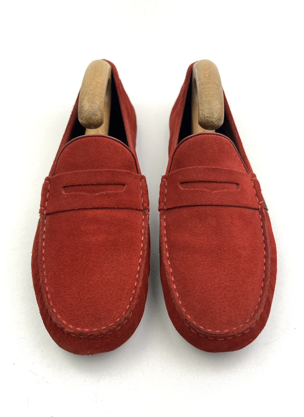 Gucci GUCCI Loafers Drivers Leather Shoes Web Stripe Red Men's Size US 8.5 / EU 41-42 - 2 Thumbnail