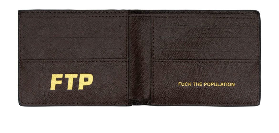 Fuck The Population FTP logo Repete Wallet brown Size ONE SIZE - 2 Thumbnail