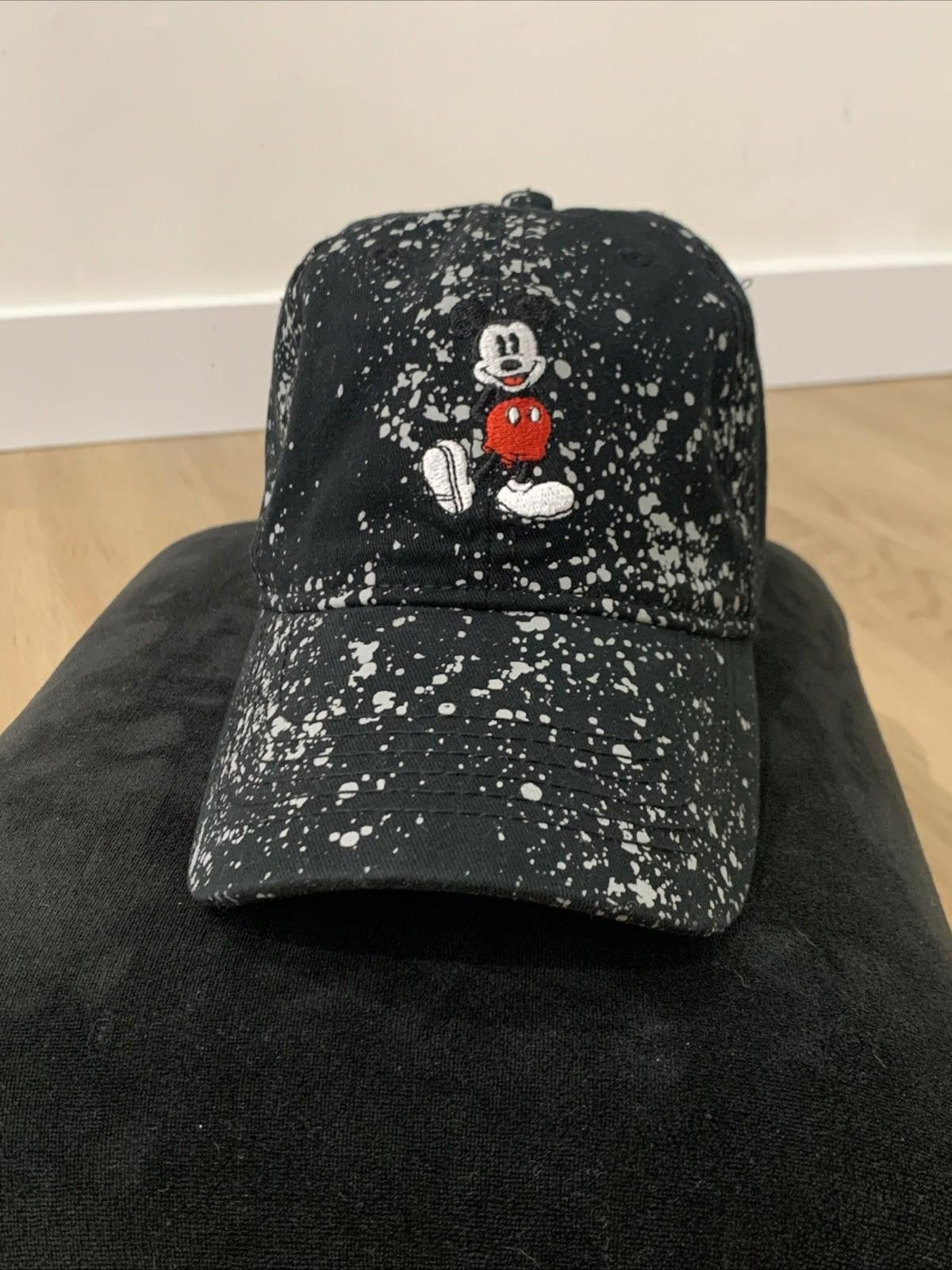 Disney Vintage Disney Mickey Mouse Cap 2010s Paint Splatter Black Size ONE SIZE - 2 Thumbnail