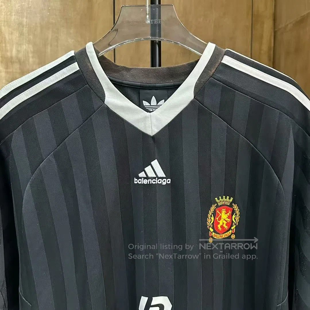 Balenciaga balenciaga x adidas black striped soccer jersey. Size US M / EU 48-50 / 2 - 3 Thumbnail