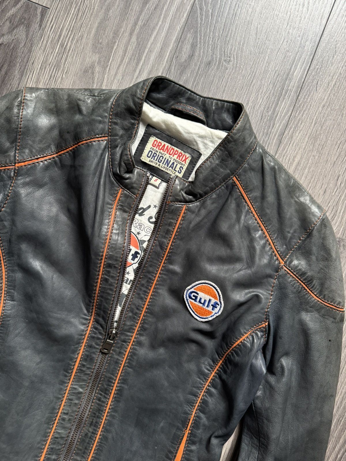 Other Grandprix Originals Women's Gulf Leather Racing Jacket Size XS / US 0-2 / IT 36-38 - 4 Thumbnail