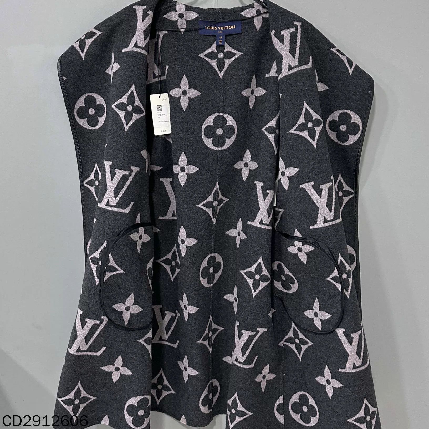 Louis Vuitton LV Monogram Black Gray Robe Coat 38 Size S / US 4 / IT 40 - 5 Thumbnail
