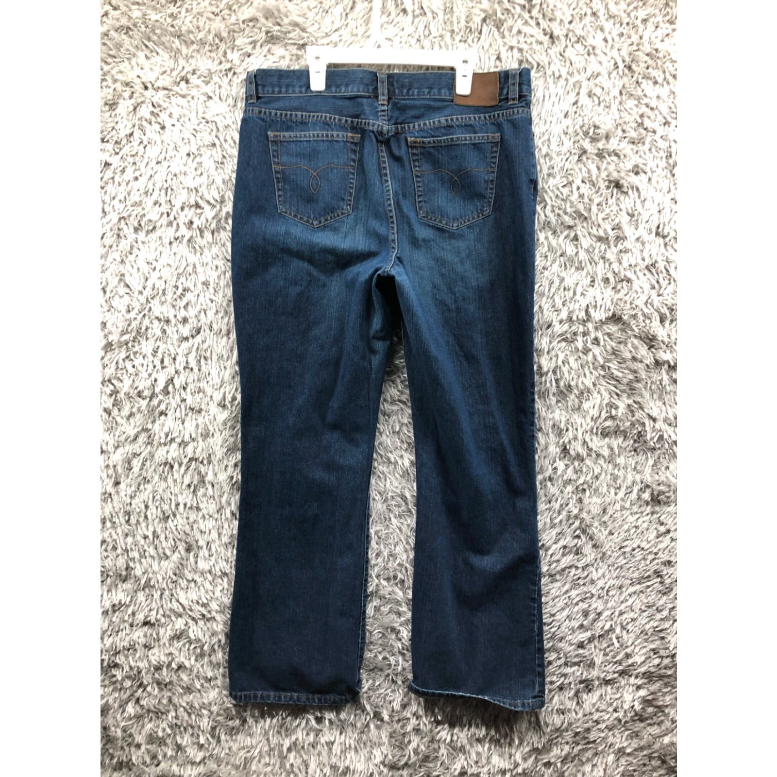 Ralph Lauren VINTAGE LRL Jeans Size 12 Womens Mid Rise Dark Wash Blue Denim Straight Leg Size 34" / US 12 / IT 48 - 5 Thumbnail