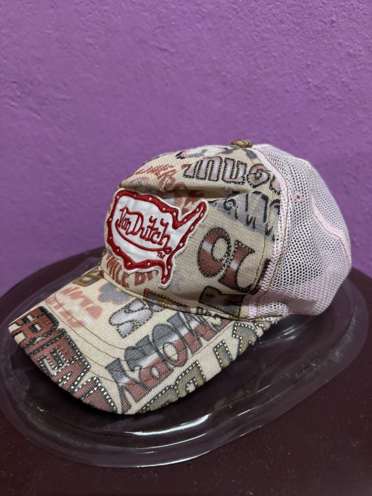 Von Dutch Von Dutch Pink Trucker Snapback Cap One Size Size ONE SIZE - 4 Thumbnail