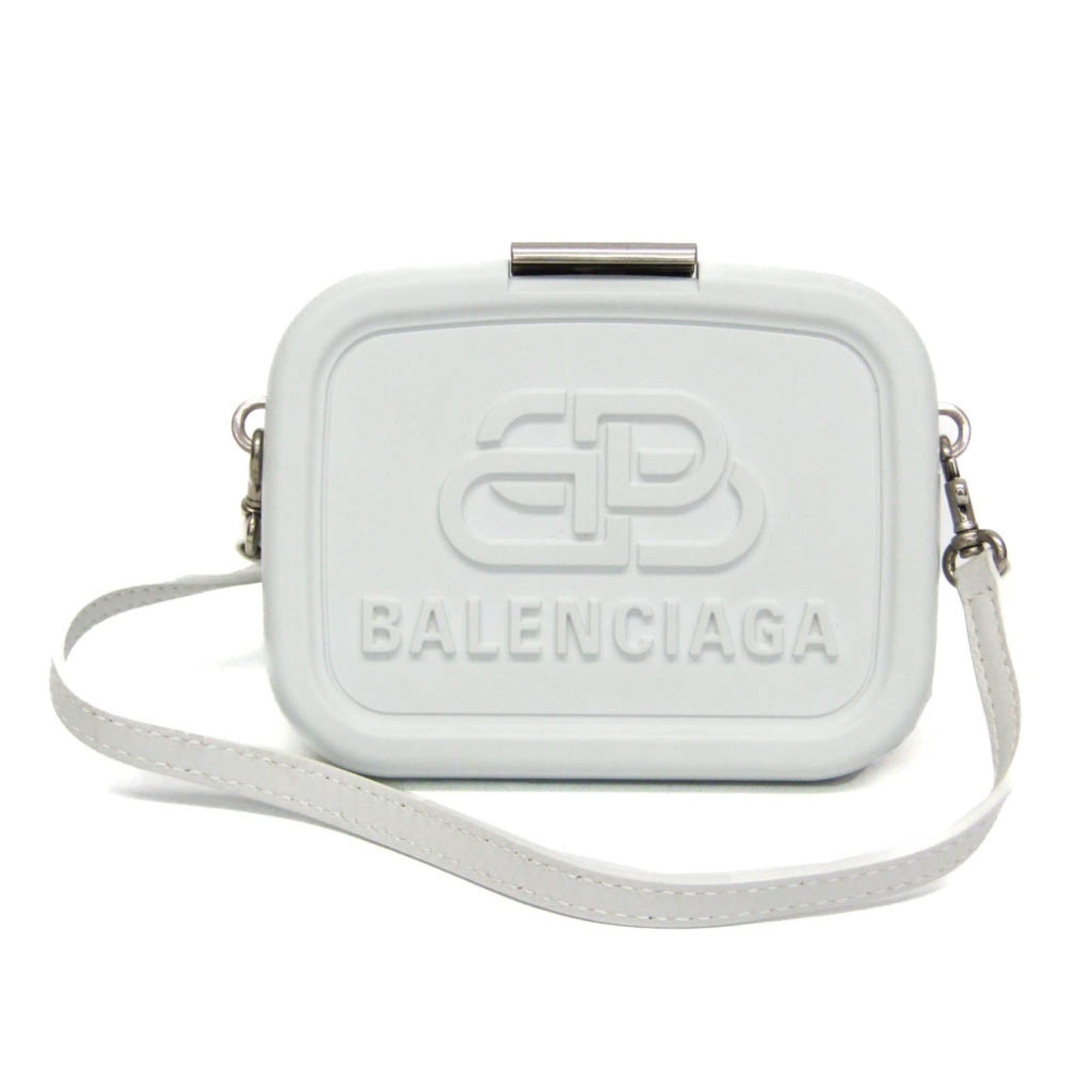 Balenciaga Balenciaga Lunchbox Mini Case 638324 Women's Plastic,Leather Shoulder Bag White Size ONE SIZE - 1 Thumbnail