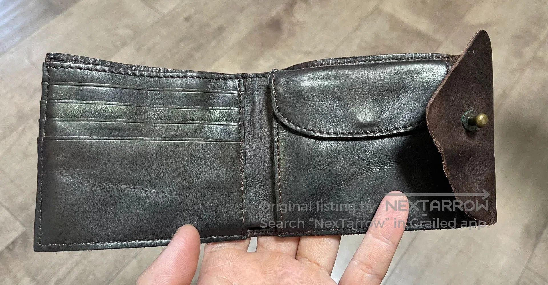 RRL Ralph Lauren Ralph Lauren RRL Distressed Wine Red Wallet. Size ONE SIZE - 2 Thumbnail