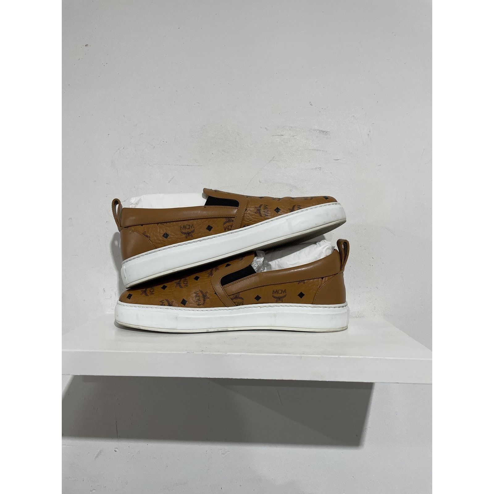 MCM MCM NEO TERRAIN SLIP ON MONOGRAM SNEAKER IN VISETOS LEATHER Size US 10 / EU 43 - 2 Thumbnail