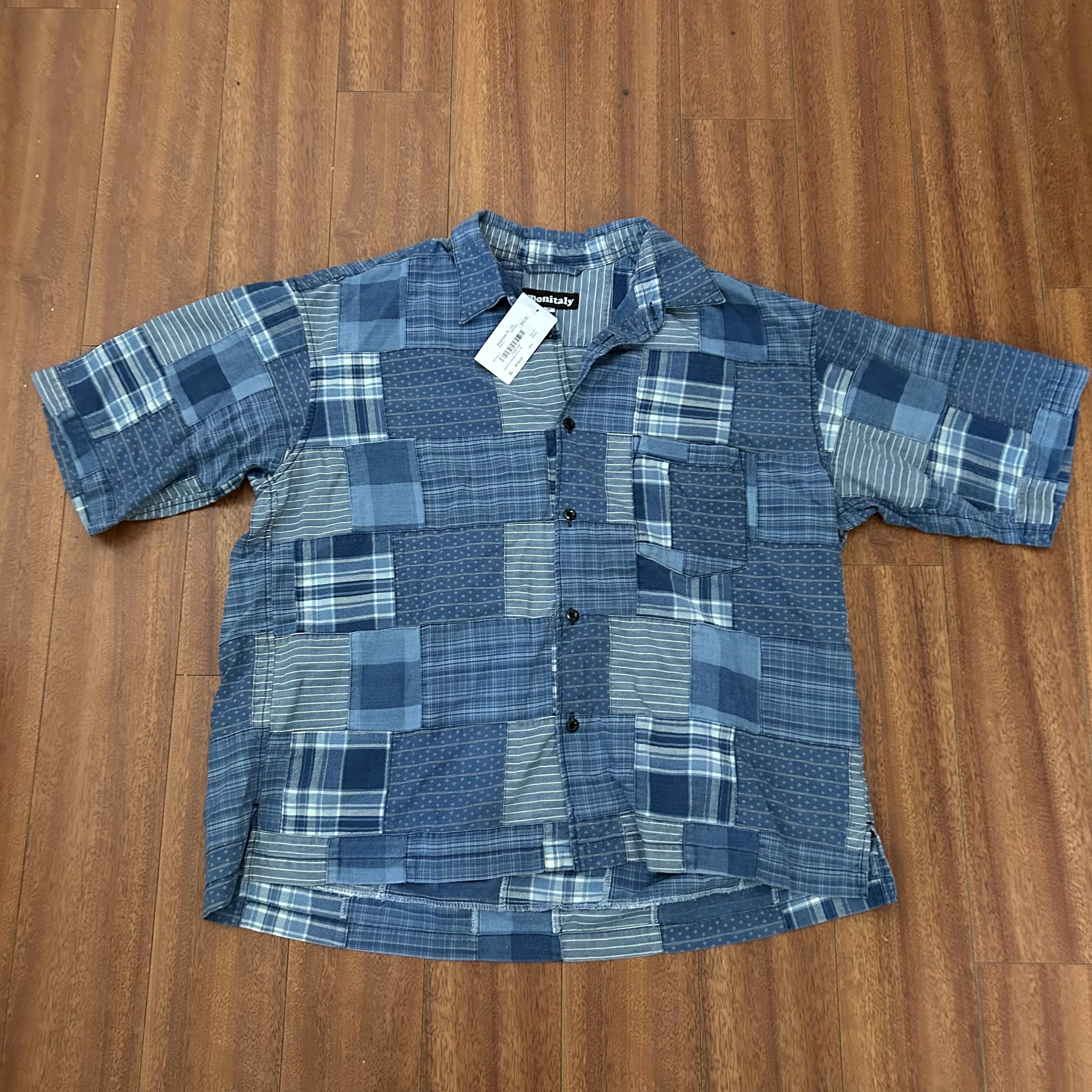 Monitaly Monitaly Short Sleeved Shirt Indigo Patchwork M Size US M / EU 48-50 / 2 - 1 Thumbnail