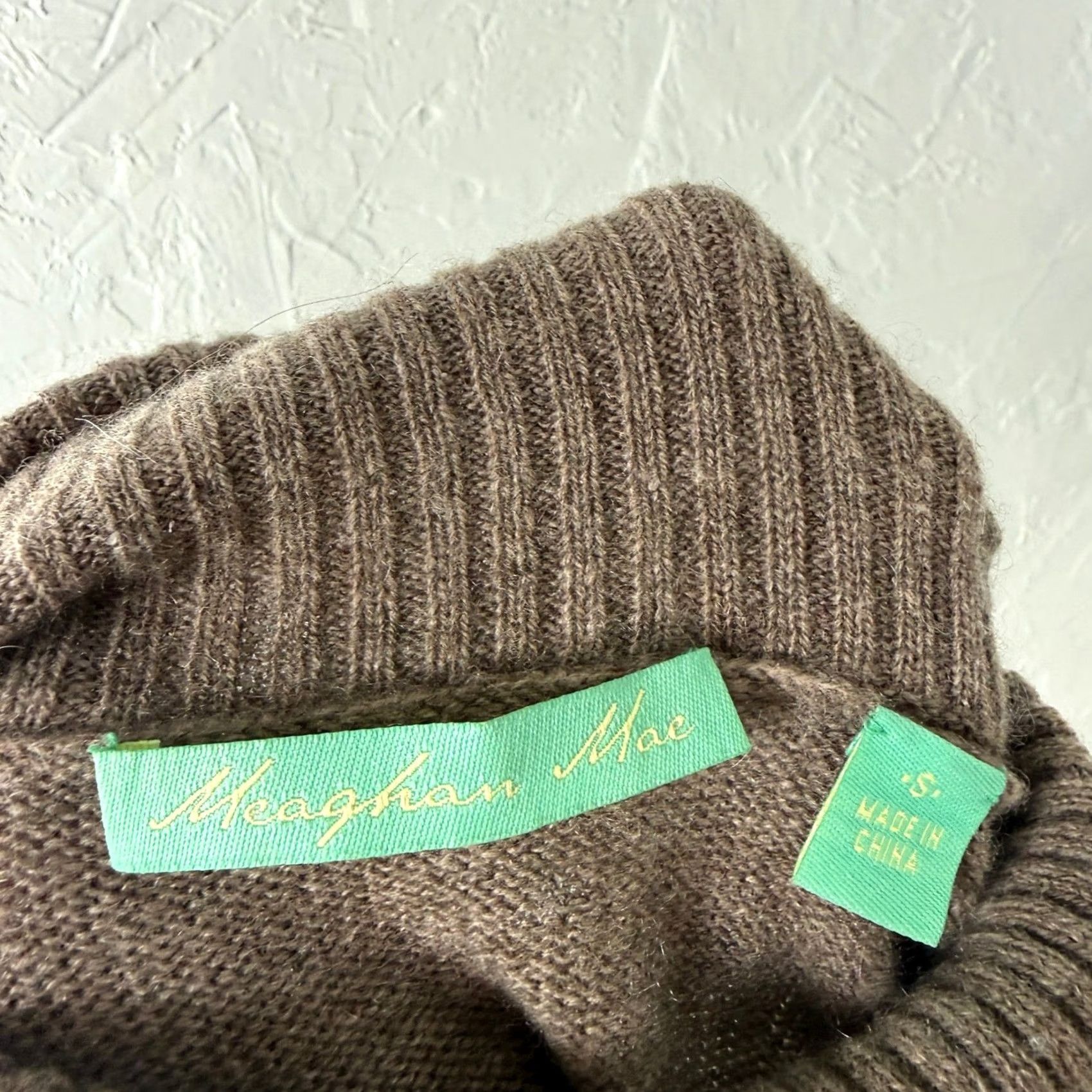 Vintage Meaghan Mac Sweater Womens S Brown Women Turtle Neck Cashmere Knit Size S / US 4 / IT 40 - 5 Thumbnail