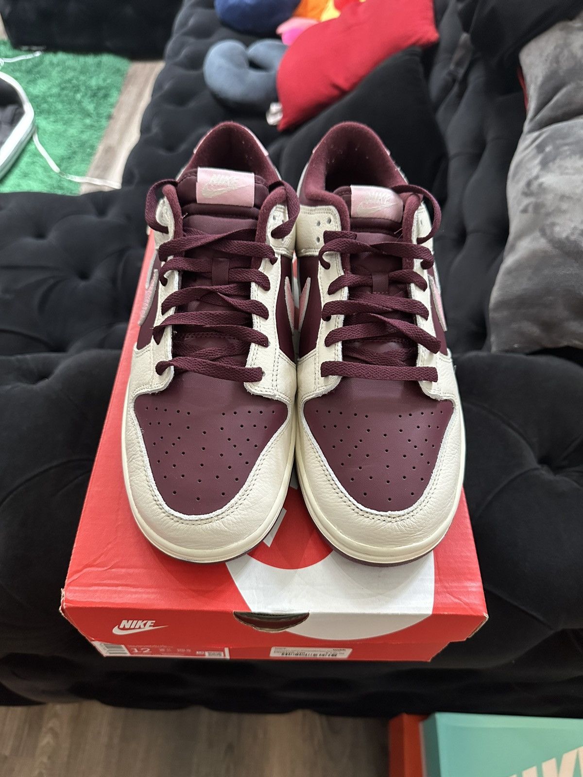 Nike Nike Dunk Low Valentines Day DR9705-100 Men’ Sz 12 Used Size US 12 / EU 45 - 3 Thumbnail