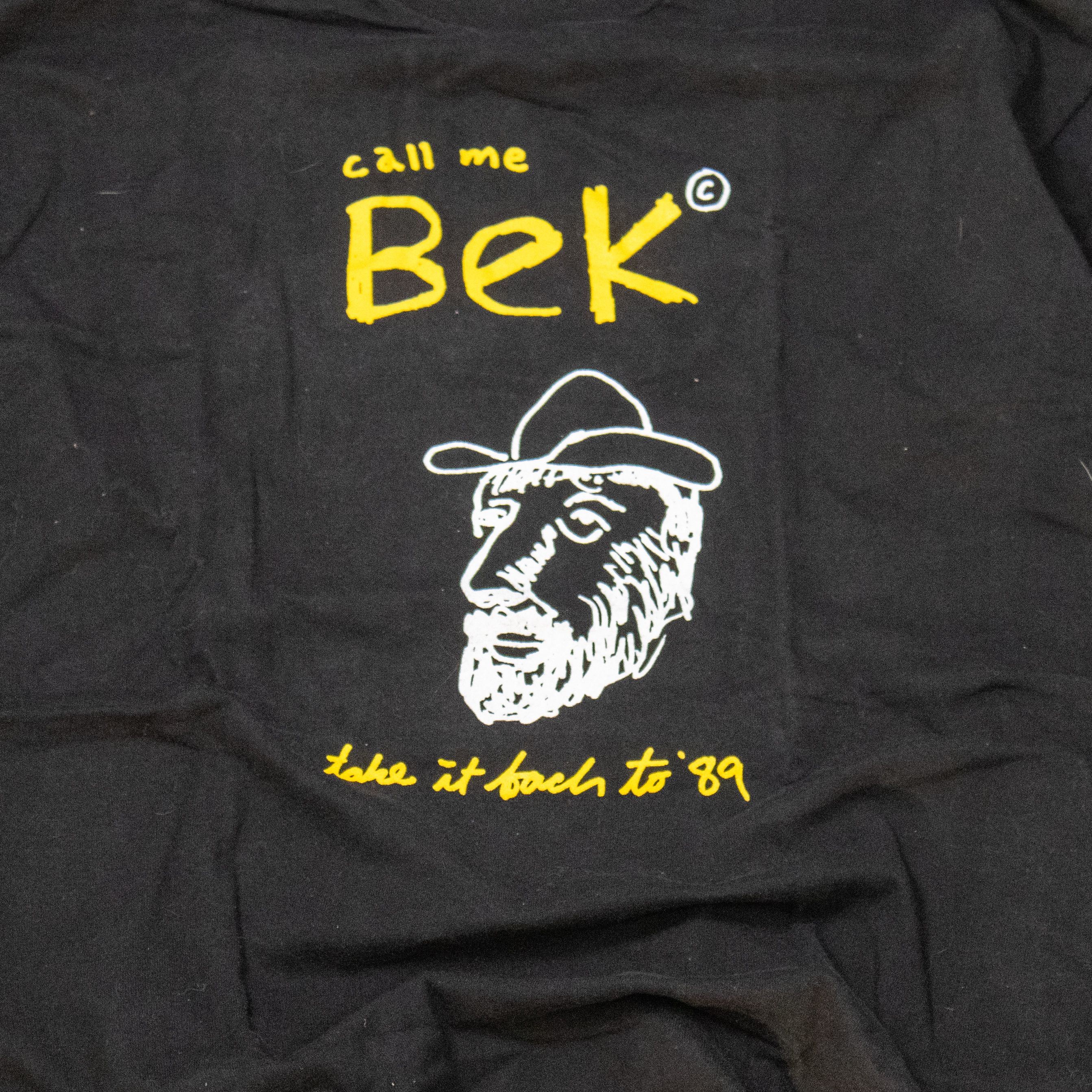 Fruit Of The Loom Vintage 1990s Call Me Bek Band Rock Tee’s Black Tee Size US M / EU 48-50 / 2 - 4 Thumbnail