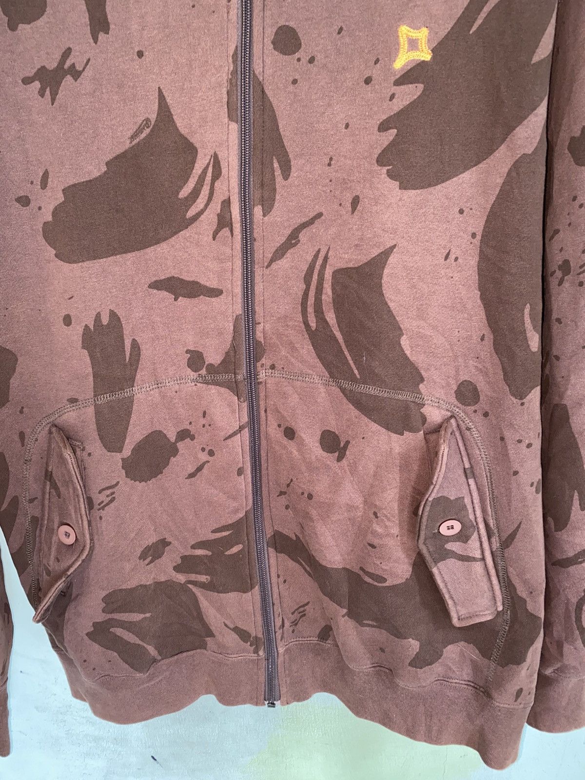 Freshjive × Vintage Freshhive Brown Camouflage Zipper Hoodie Size US L / EU 52-54 / 3 - 13 Thumbnail