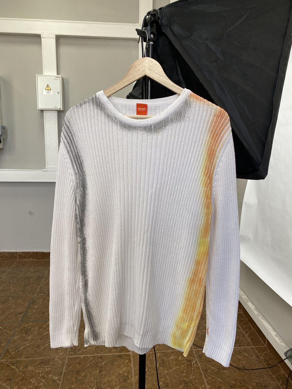 Hugo Boss Vintage 90s Hugo Boss Orange Archive Knit Sweaters Rare Hype Size US L / EU 52-54 / 3 - 1 Thumbnail