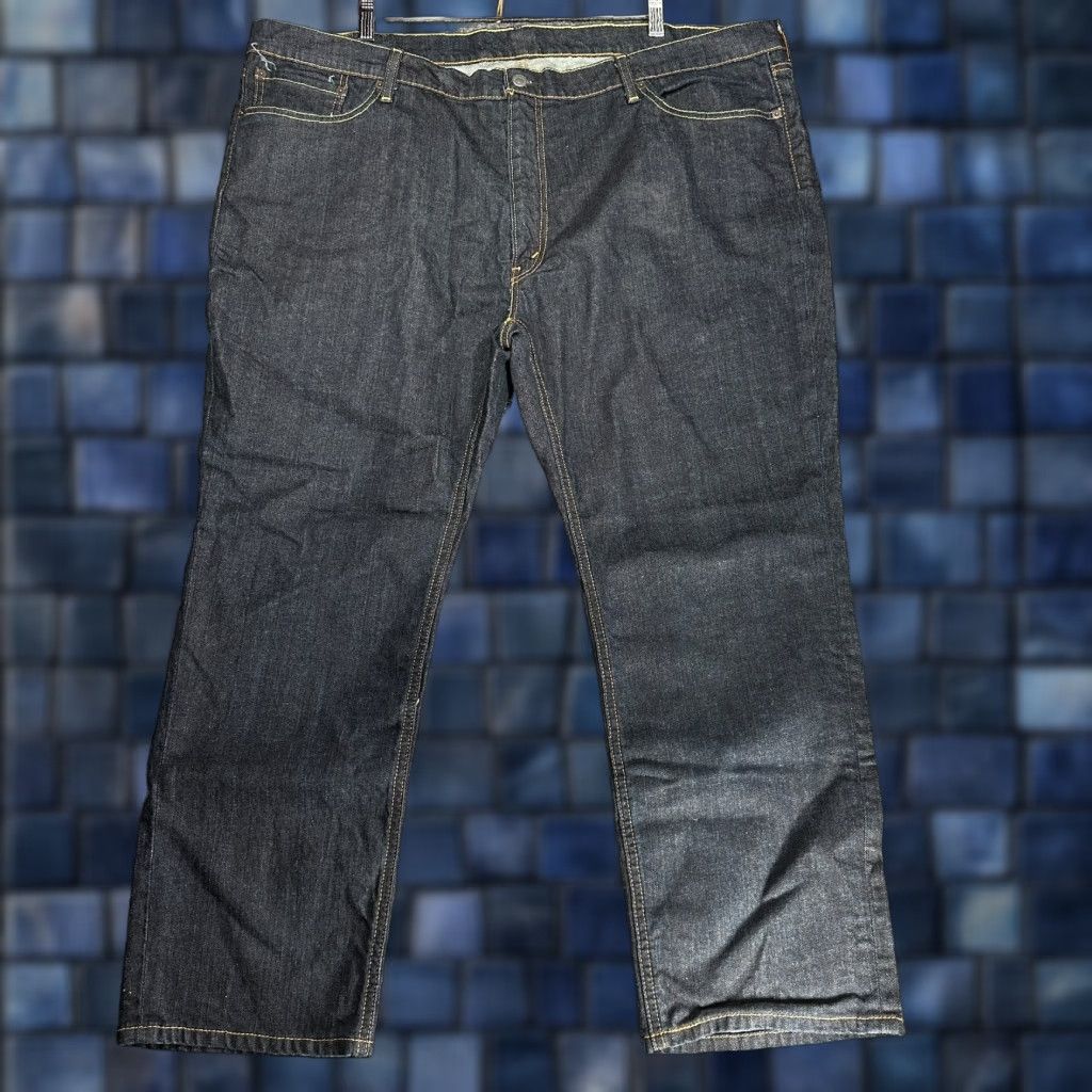 Levi's Levi's 541 Jeans Mens 48 Dark Athletic Tapered Classic 5-Pocket Denim Blue Cotton Blend Stretch Pocket Zipper Jeans Mens Size US 32 / EU 48 - 1 Thumbnail
