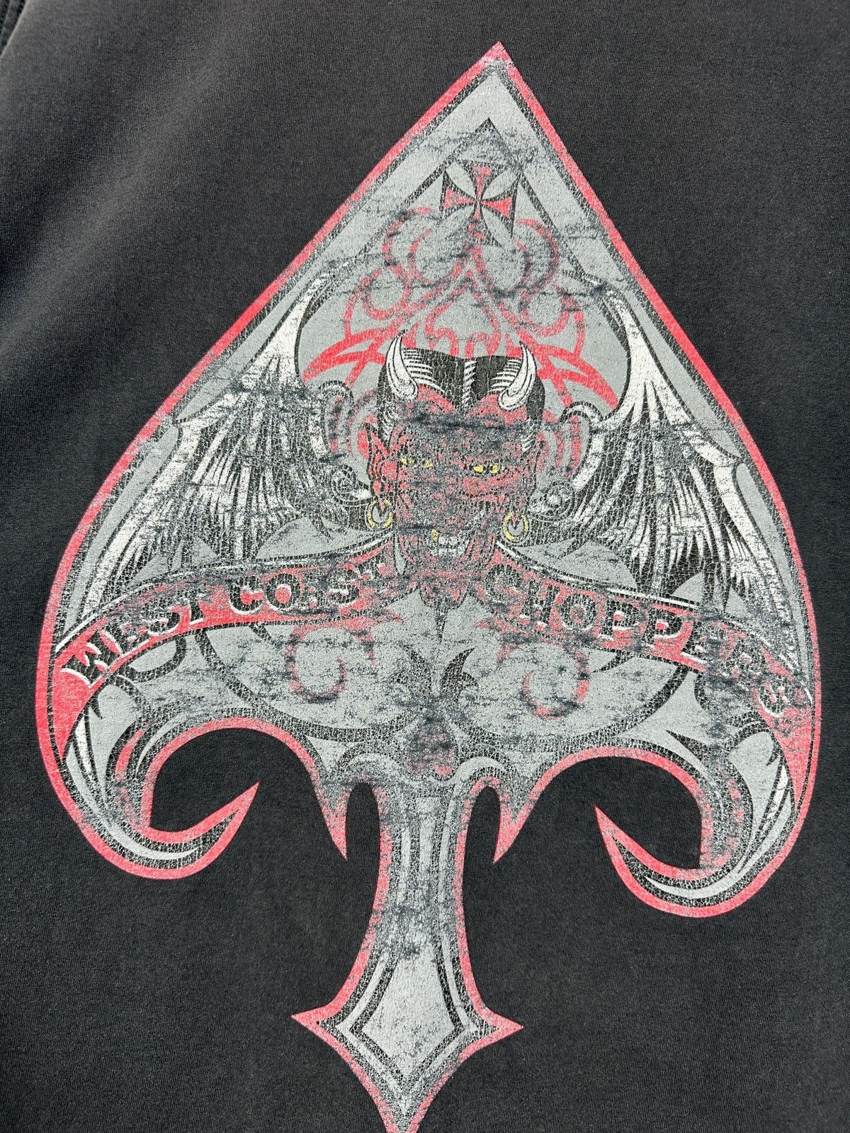 West Coast Choppers Vintage West Coast Choppers Devil Faded Black T-Shirt Size US XL / EU 56 / 4 - 10 Thumbnail