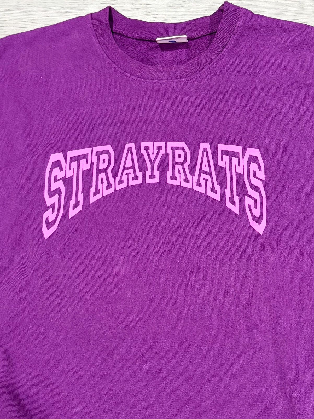 Stray Rats Stray Rats Purple Arch Logo Crew Neck Sweatshirt Size US L / EU 52-54 / 3 - 2 Thumbnail