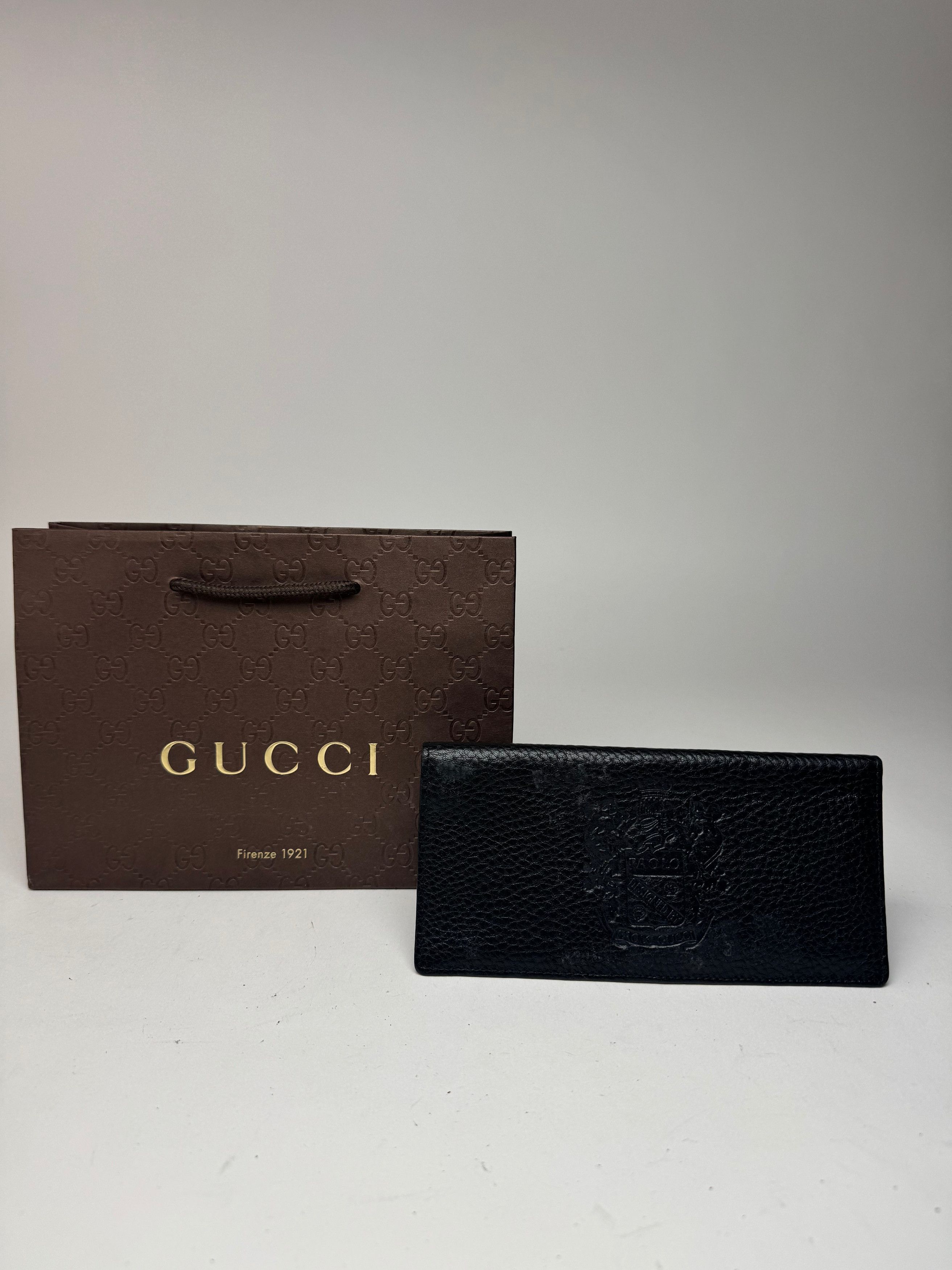 Gucci Vintage Paolo Leather Card Holder / ID holder black Size ONE SIZE - 1 Thumbnail