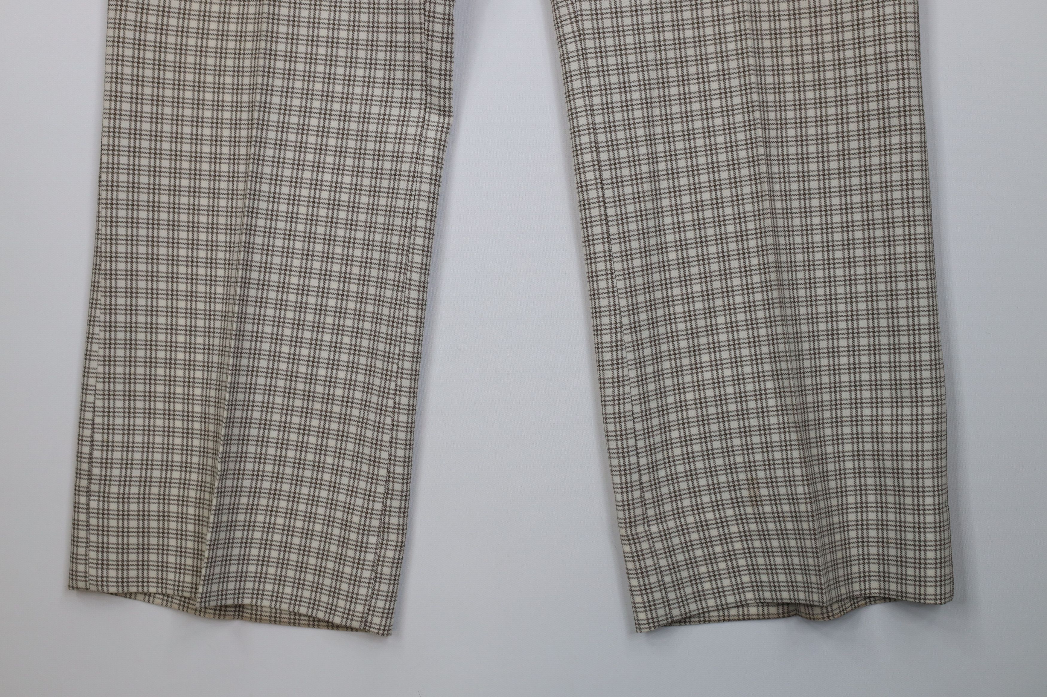 Vintage Vintage 70s Streetwear Flared Wide Leg Chino Pants Plaid USA Size US 36 / EU 52 - 4 Thumbnail