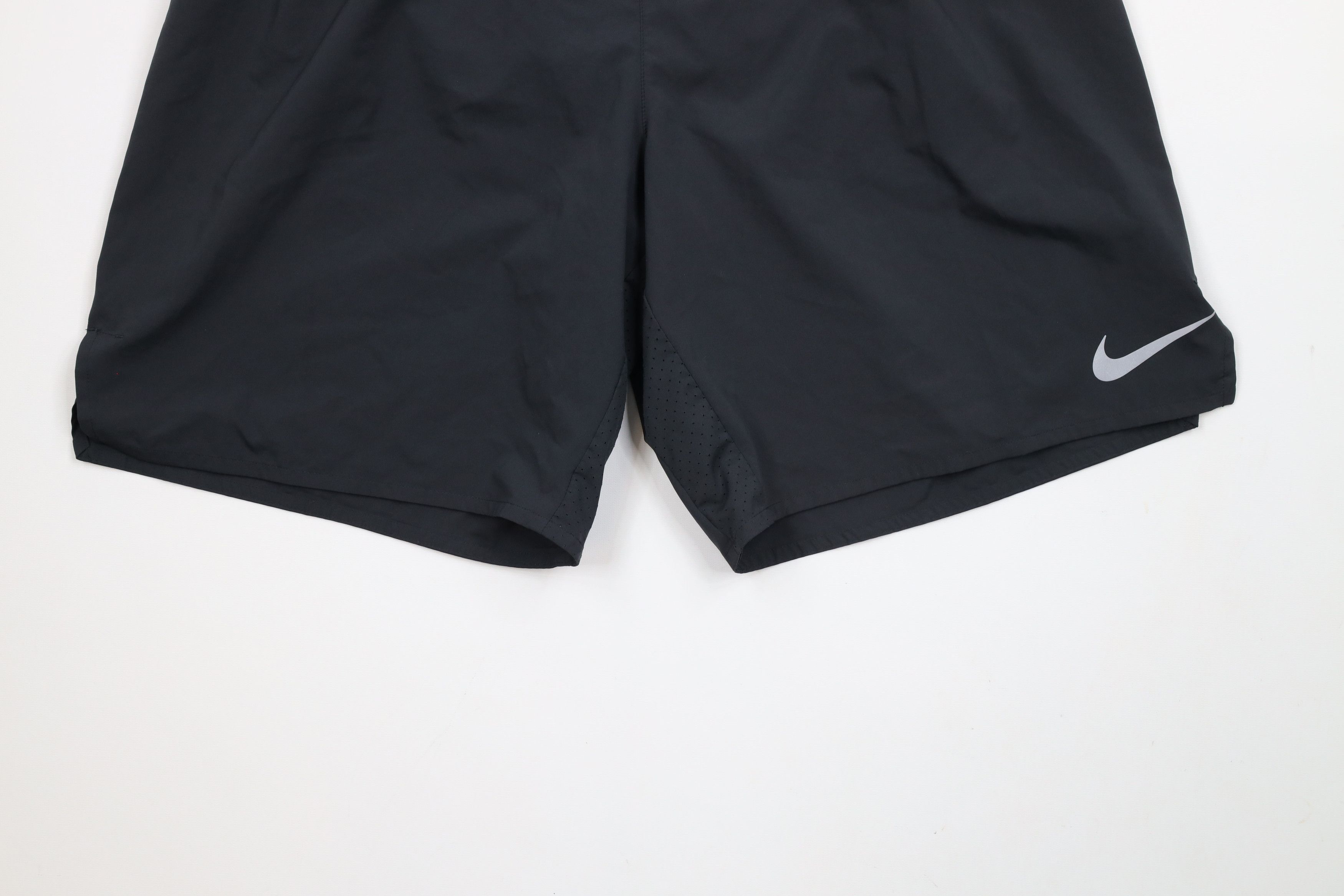 Nike × Vintage Nike Reflective Lined Running Jogging Gym Shorts Black Size US 36 / EU 52 - 4 Thumbnail